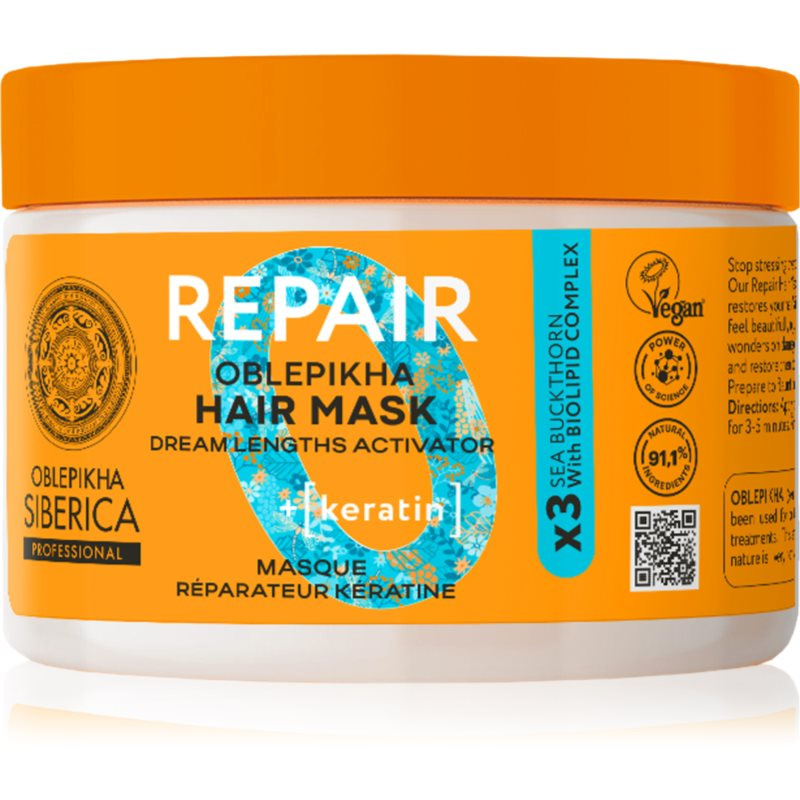 NATURA SIBERICA O Repair Regenerační maska na vlasy s keratinem 300 ml