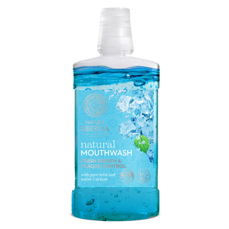 NATURA SIBERICA Přírodní ústní voda s Mátou a aktivním vápníkem 520 ml