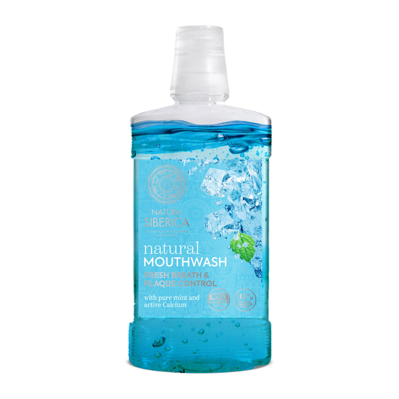 NATURA SIBERICA Přírodní ústní voda s Mátou a aktivním vápníkem 520 ml