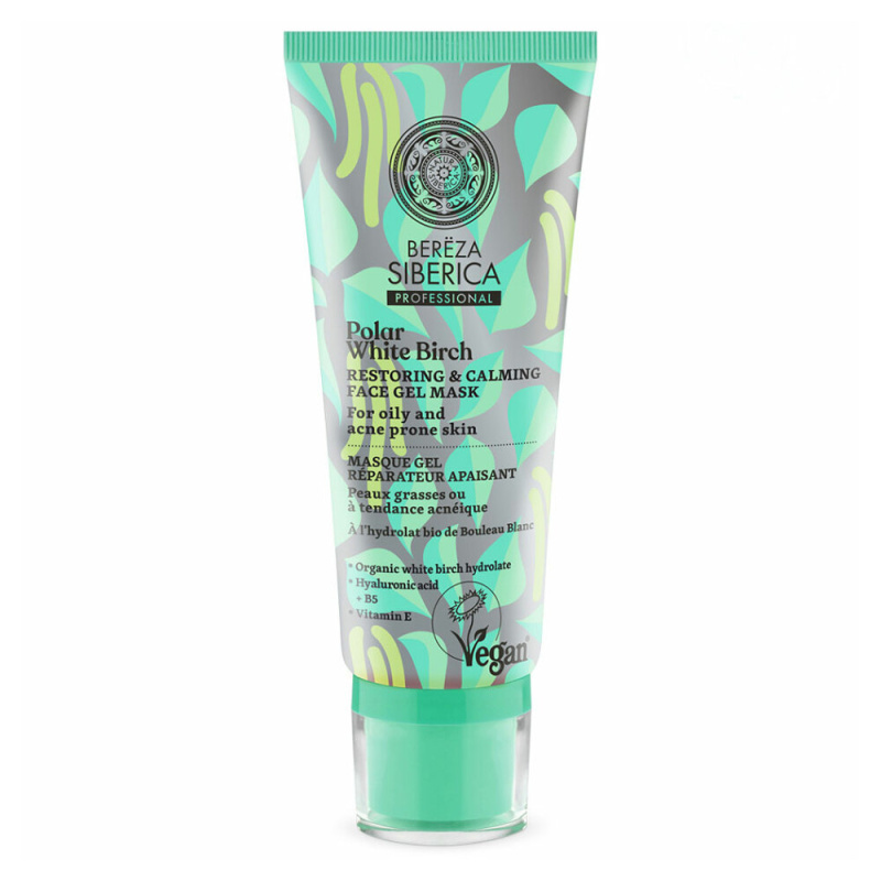 Natura Siberica Polar White Birch zklidňující a regenerační maska pro mastnou a problematickou pleť 100 ml