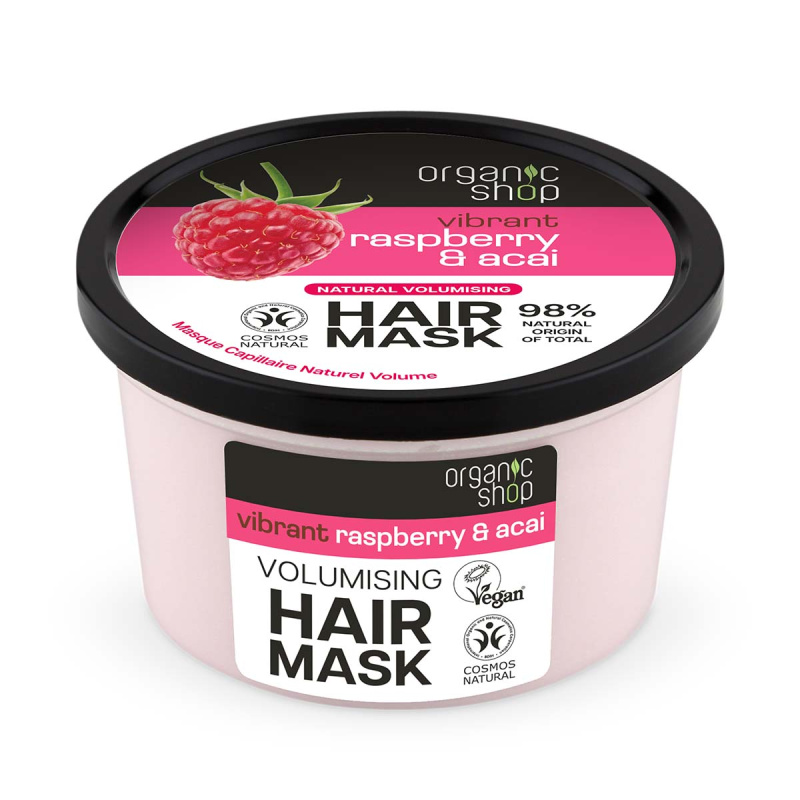 Organic Shop Vibrant Raspberry & Acai vyživující maska na vlasy 250 ml