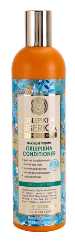 Natura Siberica Oblepikha (Sea-Buckthorn) kondicionér pro maximální objem vlasů 400 ml