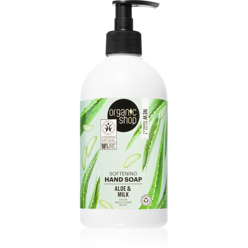 Organic Shop Organic Aloe & Milk pečující tekuté mýdlo na ruce 500 ml
