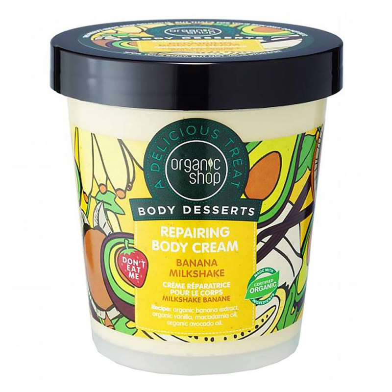 Organic Shop Body Desserts Banana Milkshake regenerační tělový krém 450 ml