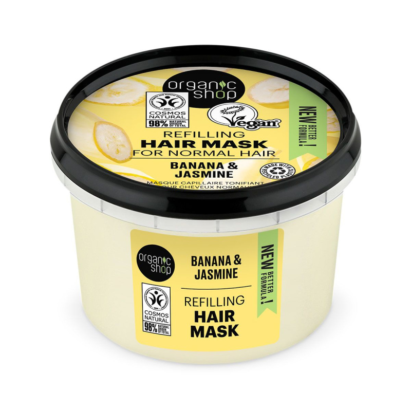 Organic Shop Banana & Jasmine maska na vlasy pro objem 250 ml