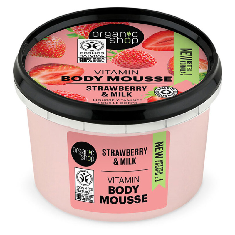 Organic Shop Strawberry & Milk tělová pěna 250 ml