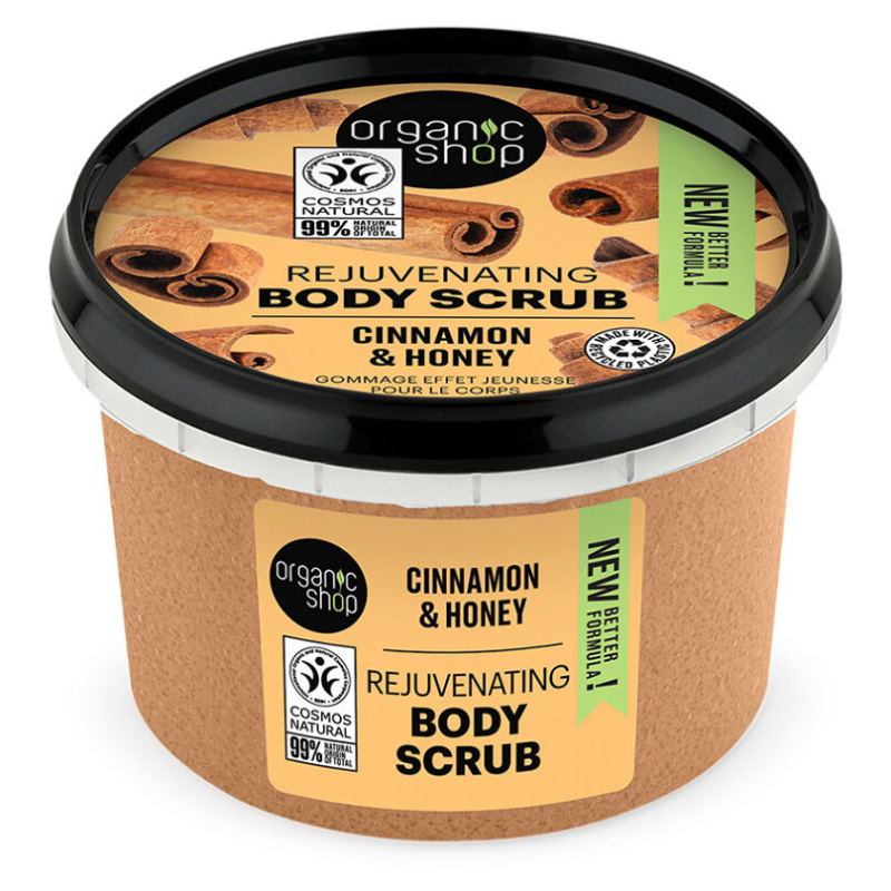 Organic Shop Cinnamon & Honey jemný tělový peeling 250 ml