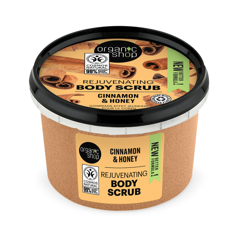 Organic Shop Cinnamon & Honey jemný tělový peeling 250 ml