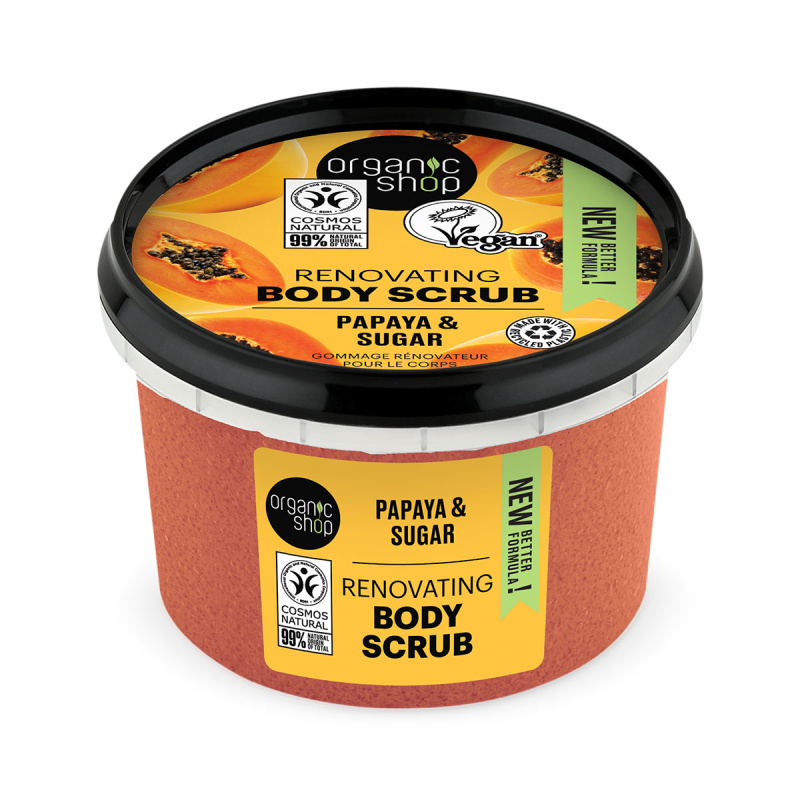 Organic Shop Organic Papaya & Sugar cukrový tělový peeling 250 ml