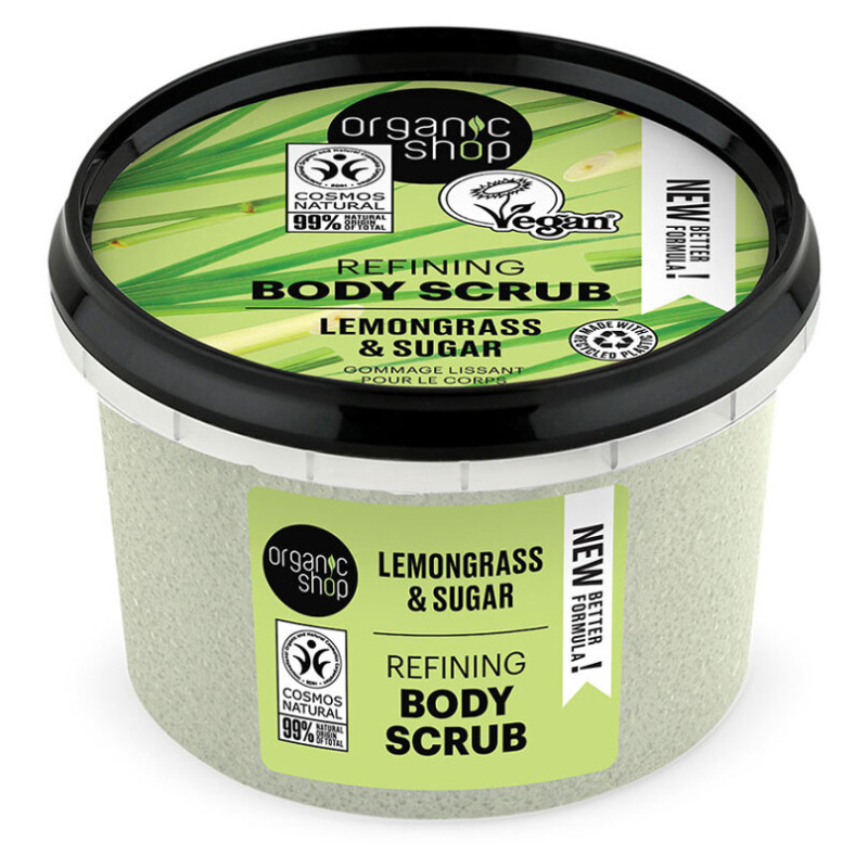 Organic Shop Lemongrass & Sugar jemný peeling na tělo 250 ml