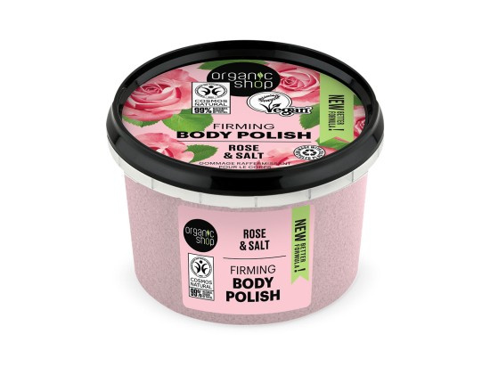 Organic Shop Organic Rose & Salt tělový peeling se solí 250 ml