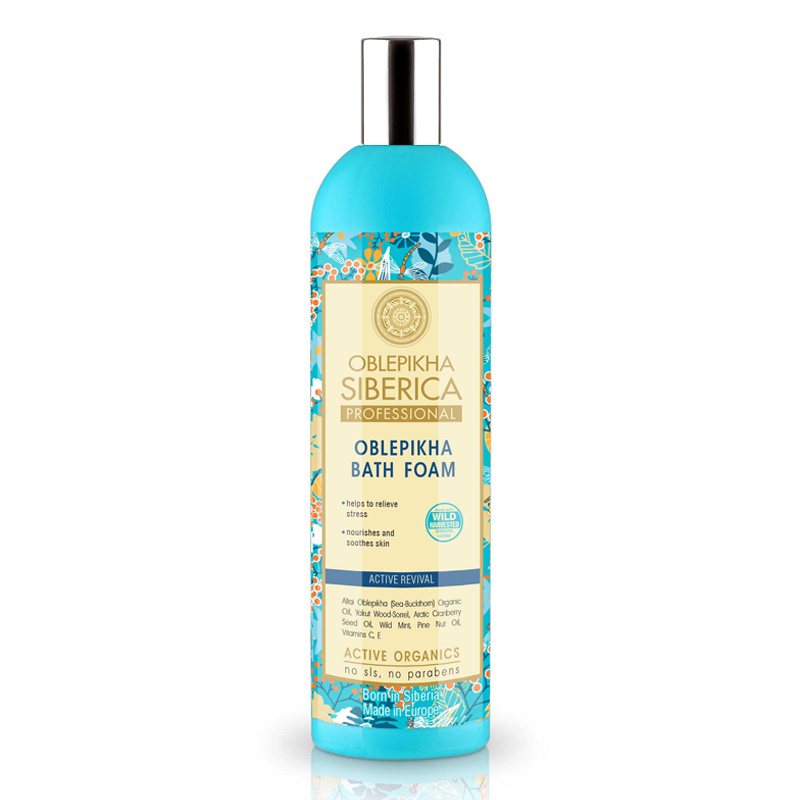 Natura Siberica Oblepikha (Sea-Buckthorn) revitalizační pěna do koupele 550 ml
