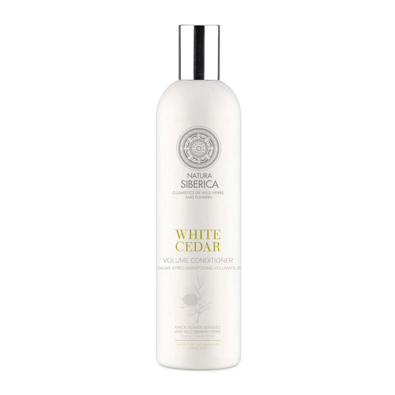 Natura Siberica Copenhagen White Cedar objemový kondicionér pro všechny typy vlasů 400 ml