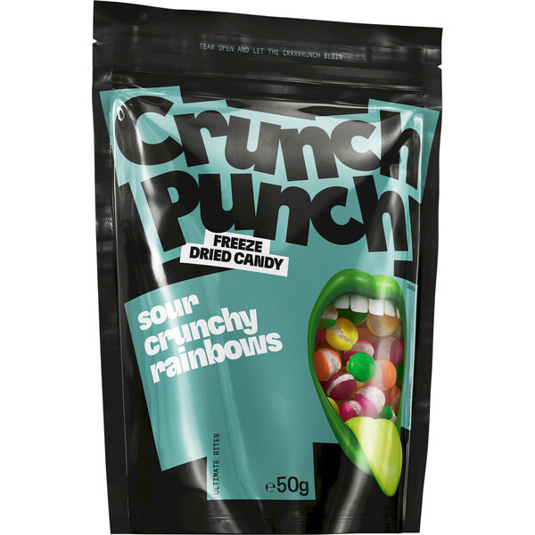 CrunchPunch freeze dried candy sour crunchy rainbows 50g