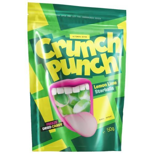 CrunchPunch freeze dried candy lemon lime starballs 50g