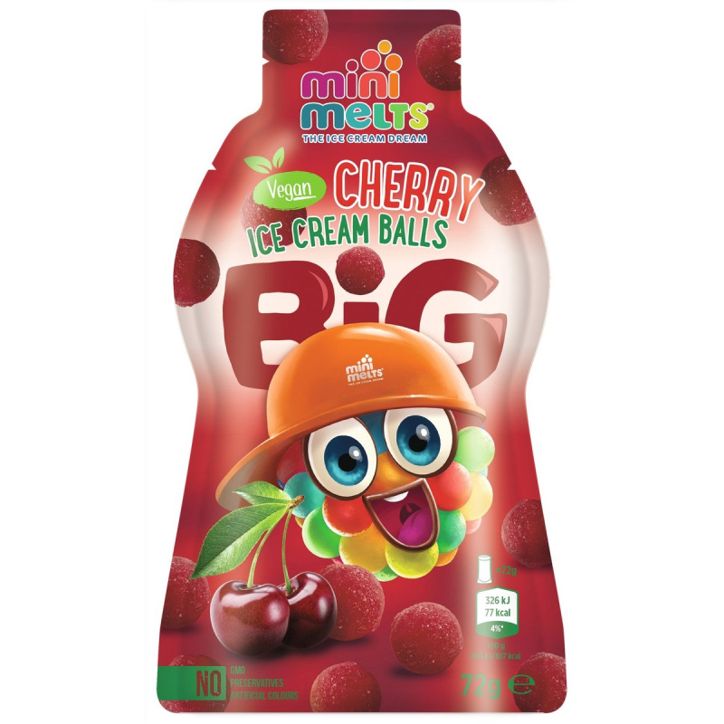 Mini Melts Kuličková zmrzlina s příchutí višně