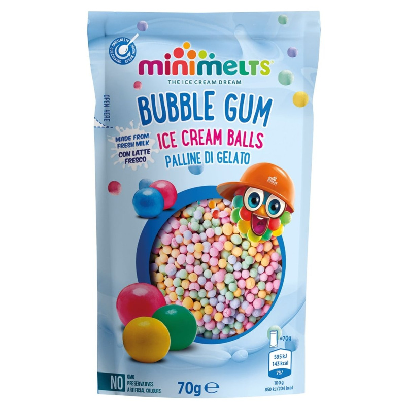 Mini Melts Kuličková zmrzlina s příchutí žvýkačky