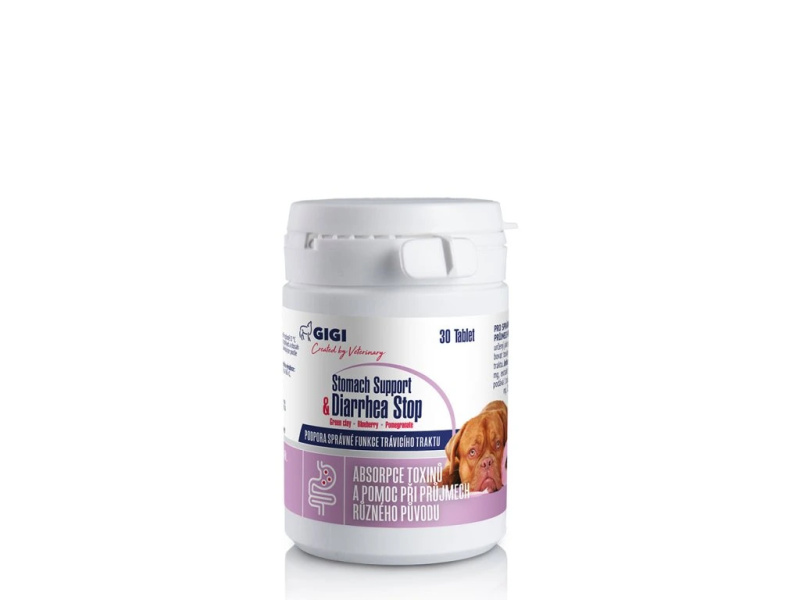 GIGI Stomach Support & Diarrhea Stop pro velké psy 30 tablet