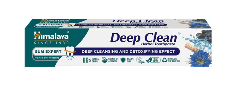 Himalaya Herbals Deep Clean zubní pasta pro důkladné vyčištění zubů 75 ml