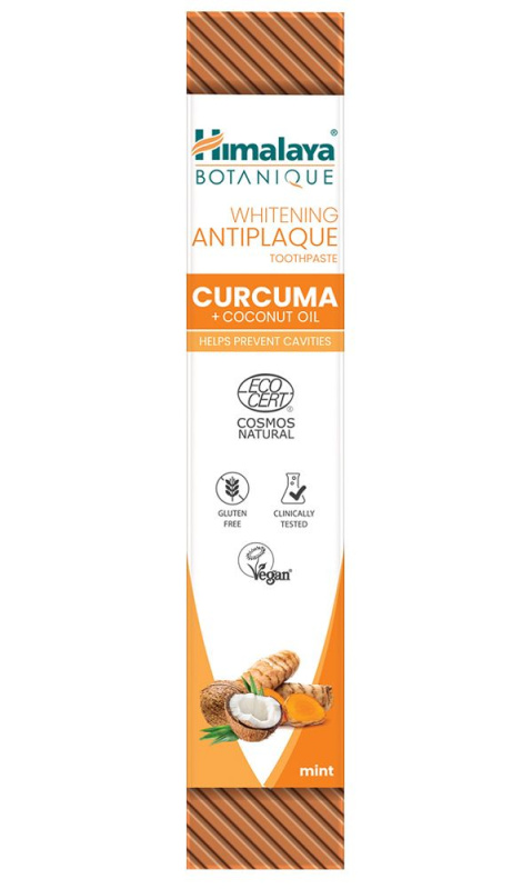 Himalaya Herbals Whitening Antiplaque Curcuma & Coconut Oil pasta proti zubnímu plaku a pro zdravé dásně 75 ml
