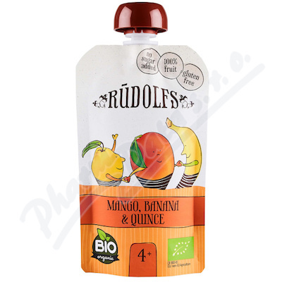 Rudolfs BIO kapsička Mango, banán a kdoule, 110 g