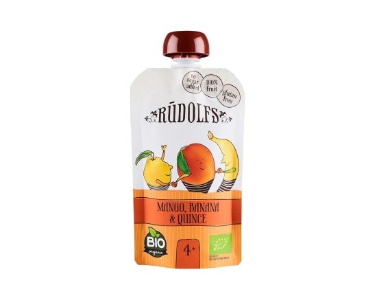 Rudolfs BIO kapsička Mango, banán a kdoule, 110 g