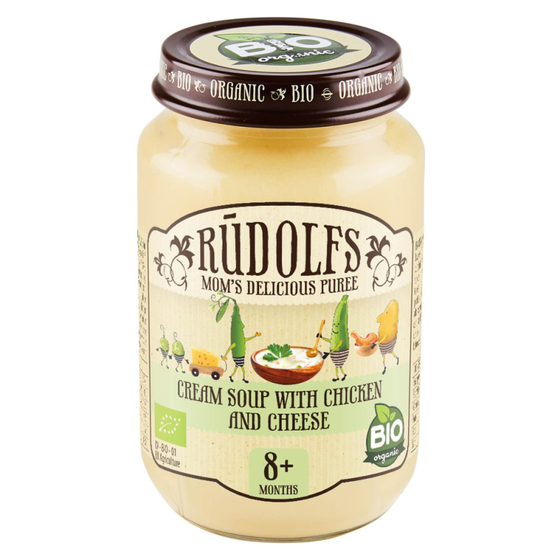 Rudolfs BIO Krémová polévka s kuřecím masem, 190 g