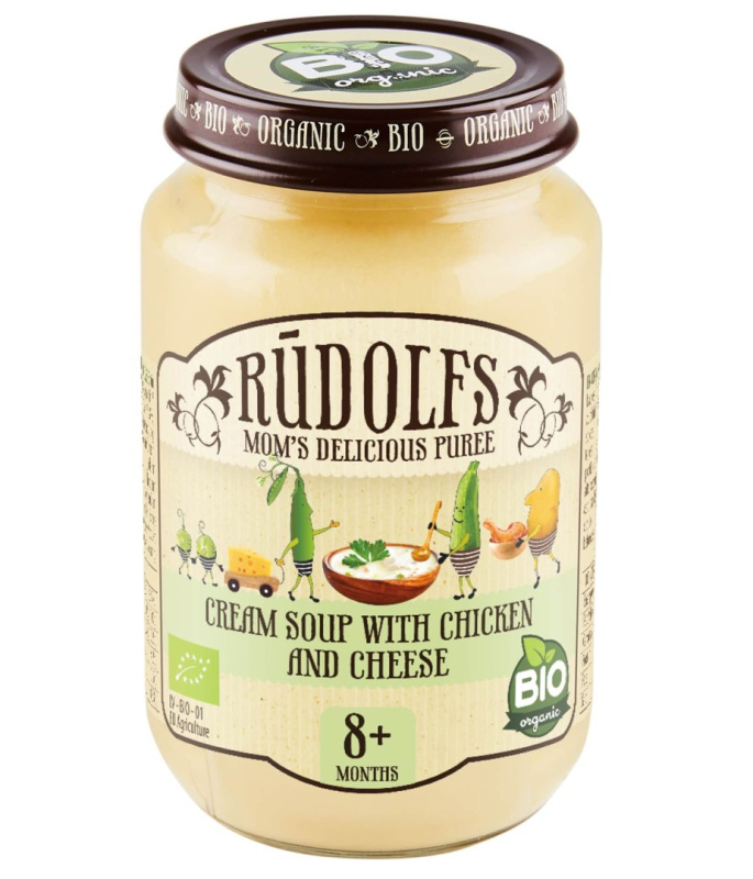 Rudolfs BIO Krémová polévka s kuřecím masem, 190 g