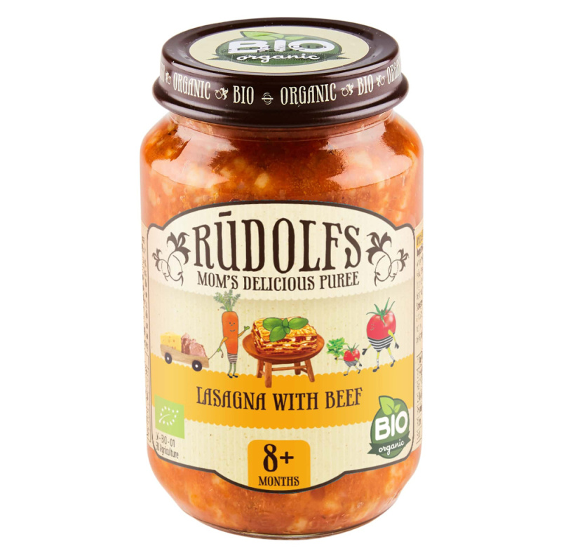 Rudolfs BIO Příkrm lasagne s hovězím masem