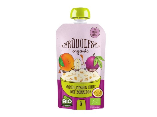 Rudolfs BIO kapsička Mango, celozrnná ovesná kaše, 110 g