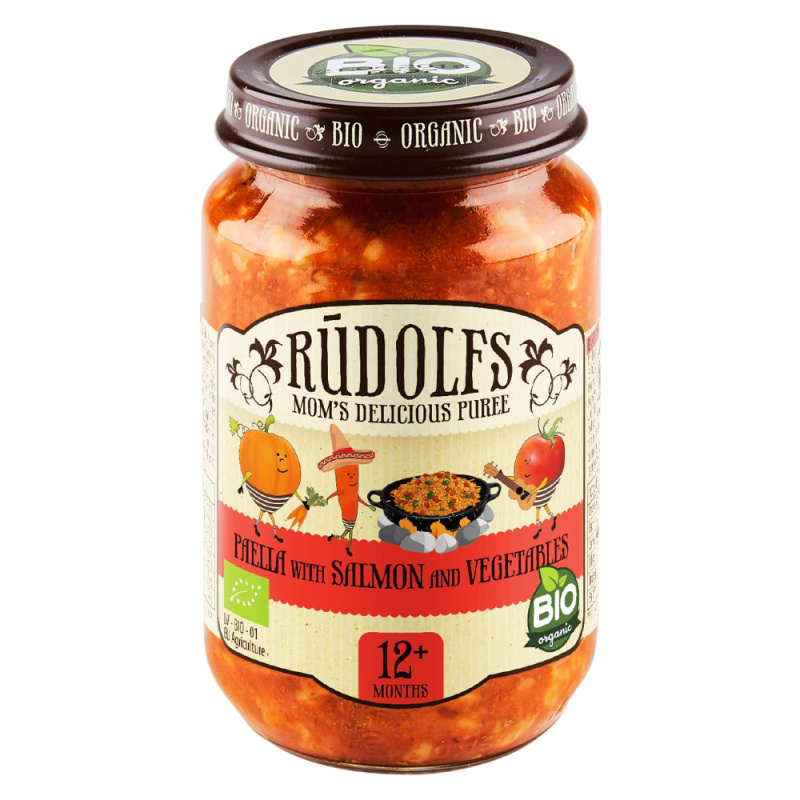 Rudolfs BIO Paella s lososem a zeleninou, 190 g