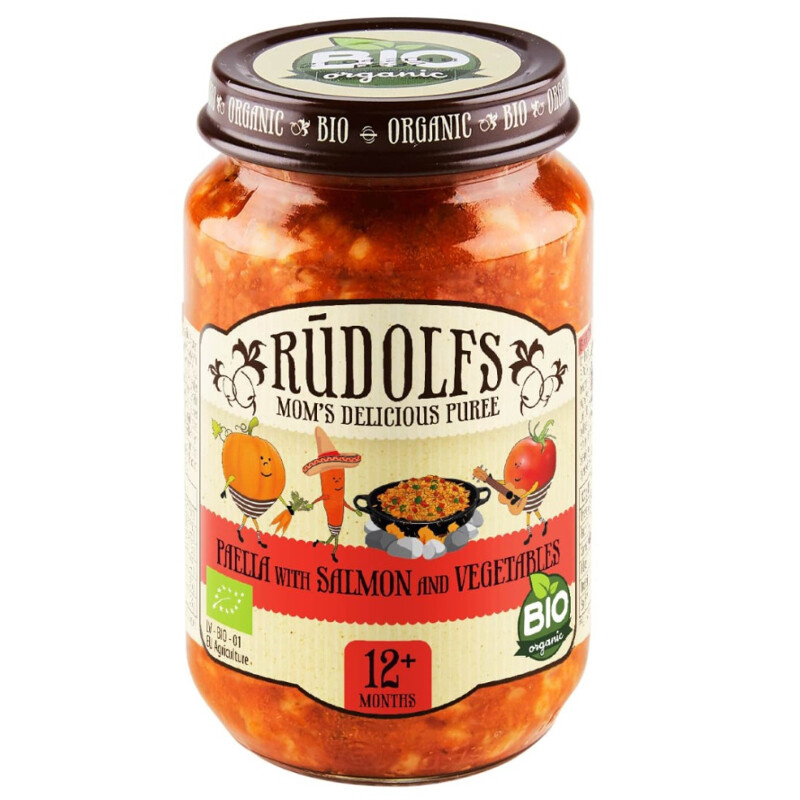 Rudolfs BIO Paella s lososem a zeleninou, 190 g