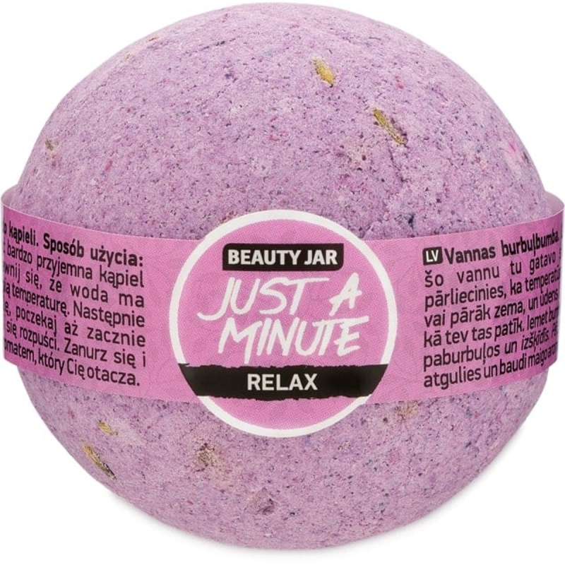 Beauty Jar Just A Minute Relax koupelová bomba se sladkým mandlovým olejem a levandulí 150 g