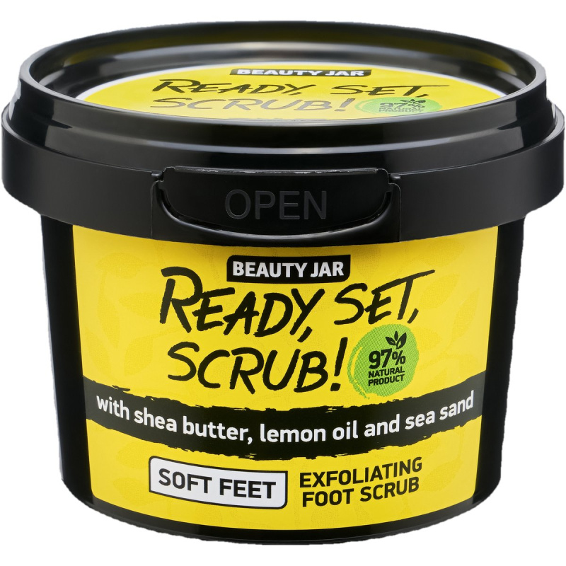 Beauty Jar Ready, Set, Scrub! cukrový peeling na chodidla 135 g
