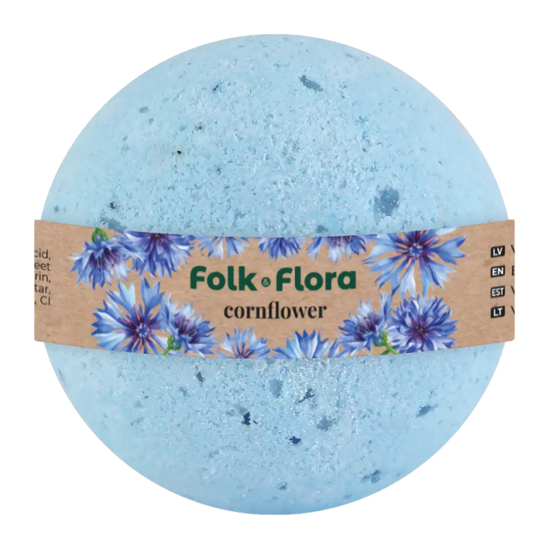 Folk & Flora Cornflower koupelová bomba 130 g
