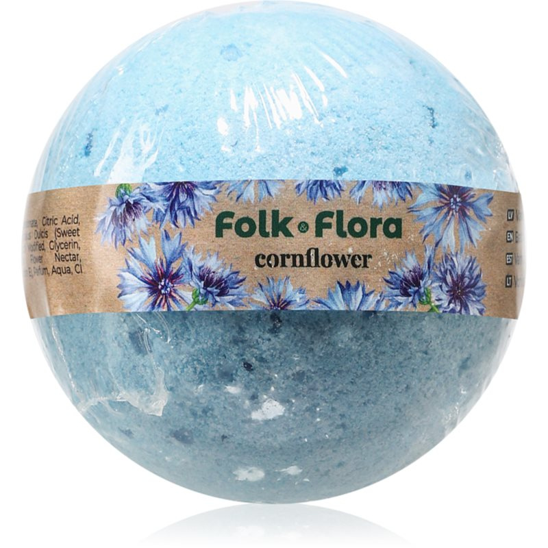 Folk & Flora Cornflower koupelová bomba 130 g