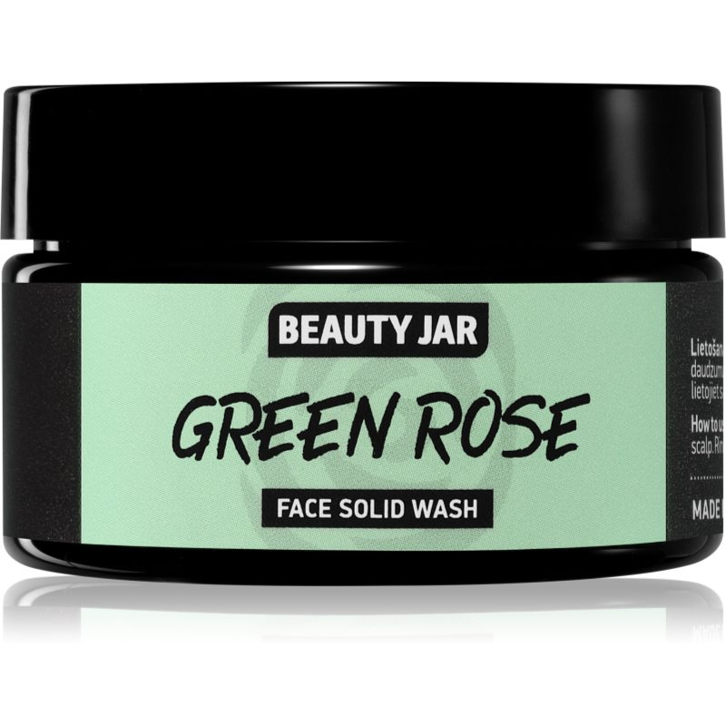 Beauty Jar Green Rose čisticí mýdlo na obličej s exfoliačním účinkem 25 g
