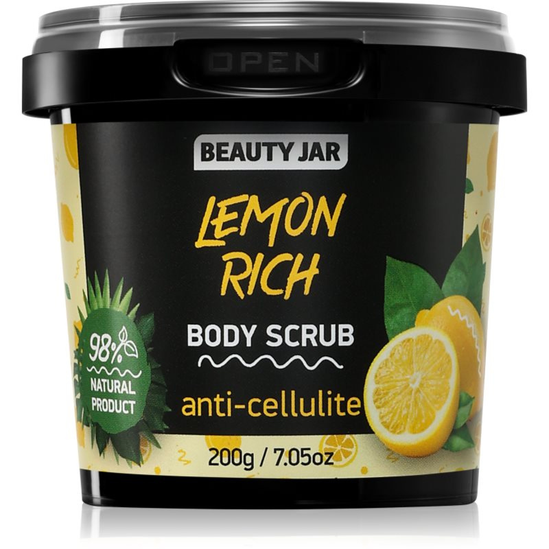 Beauty Jar Lemon Rich tělový peeling proti celulitidě 200 g