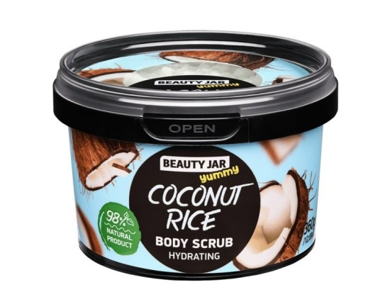 Beauty Jar Yummy Coconut Rice hydratační peeling 360 g