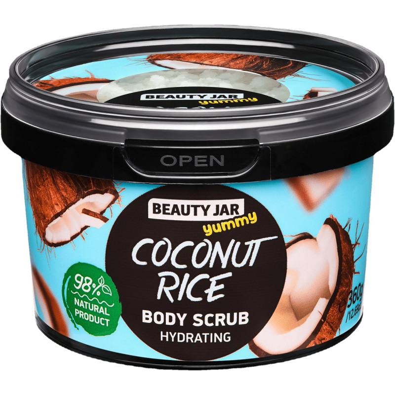 Beauty Jar Yummy Coconut Rice hydratační peeling 360 g
