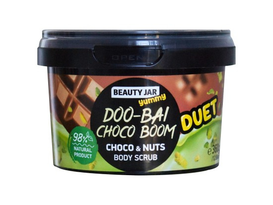 Beauty Jar Yummy Doo-Bai Choco Boom jemný tělový peeling 360 g