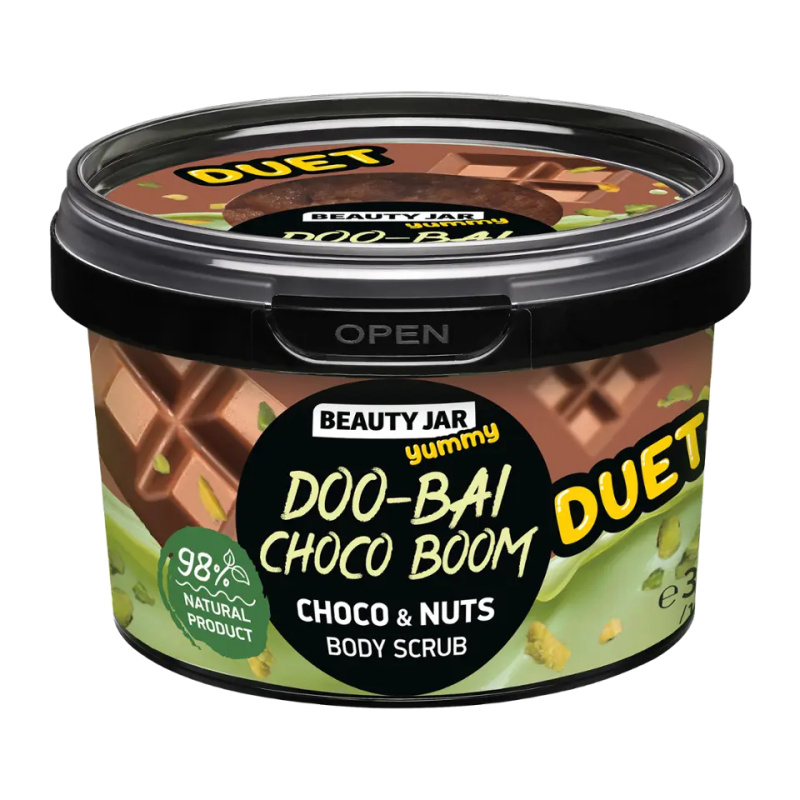 Beauty Jar Yummy Doo-Bai Choco Boom jemný tělový peeling 360 g