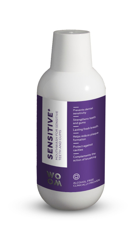 WOOM Sensitive+ Mouthwash ústní voda pro citlivé zuby a dásně 500 ml