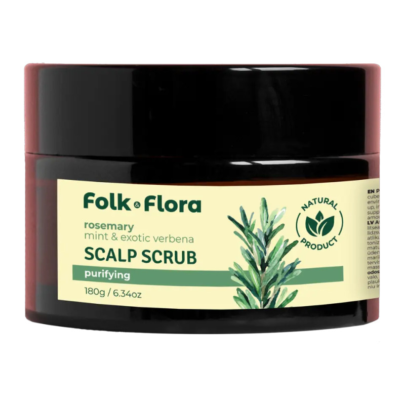 Folk&Flora Peeling na pokožku hlavy Rozmarýn 180 g