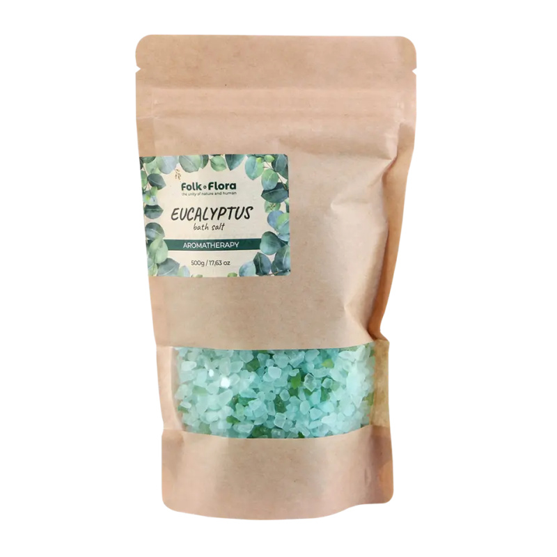 Folk&Flora Sůl do koupele Eucalyptus  500 g