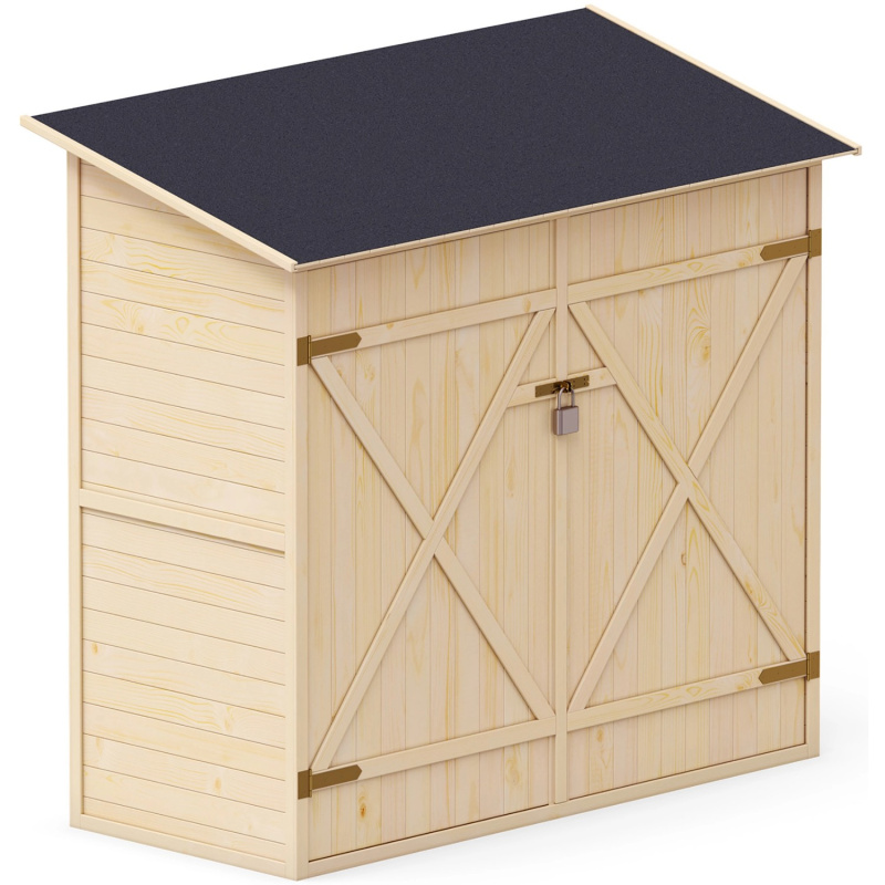 Upyard Dřevěný zahradní domek na nářadí, přírodní, 150 x 70 cm