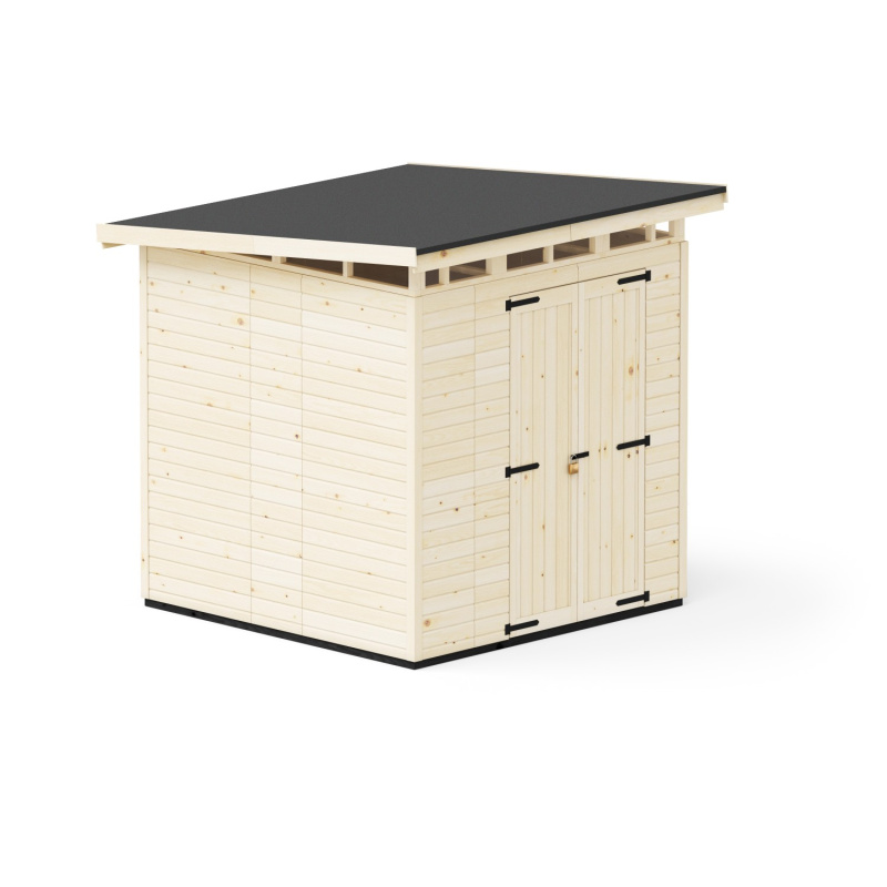 Upyard Dřevěný domek na nářadí Strongbox XL vč. základů přírodní 203 x 203 cm