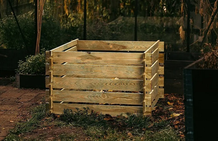 German Kompostér / 100 x 100 x 60 cm / 500 l / dřevo Varianta: ivi1