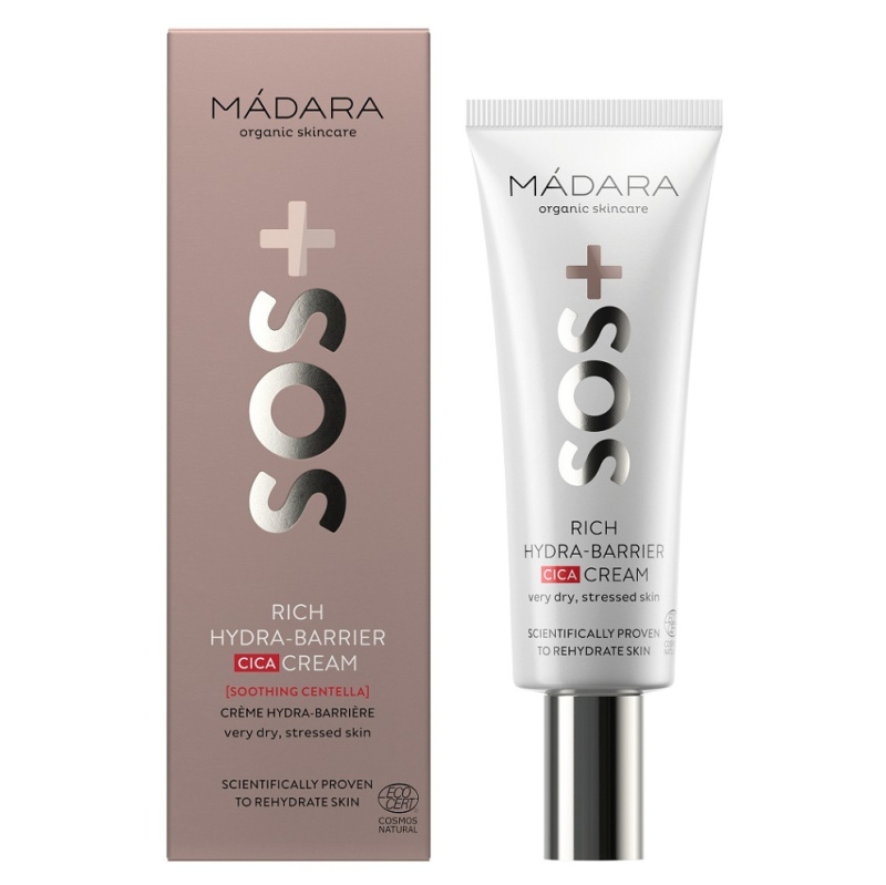 MÁDARA SOS+ Rich Hydra-Barrier CICA hydratační krém na obličej 40 ml