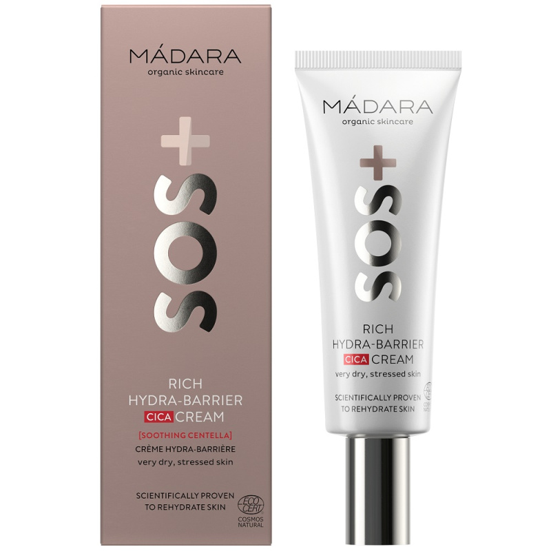 MÁDARA SOS+ Rich Hydra-Barrier CICA hydratační krém na obličej 40 ml